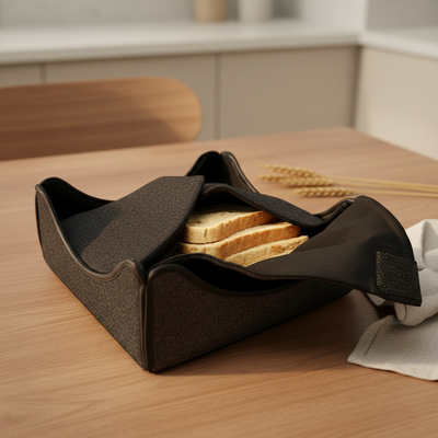 Leather - Black Breadbasket Trendy Home