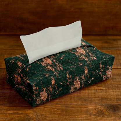 Shanghai Velvet - Emerald Tissue Box Trendy Home