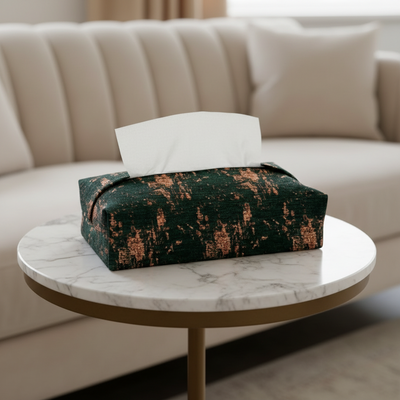 Shanghai Velvet - Emerald Tissue Box Trendy Home