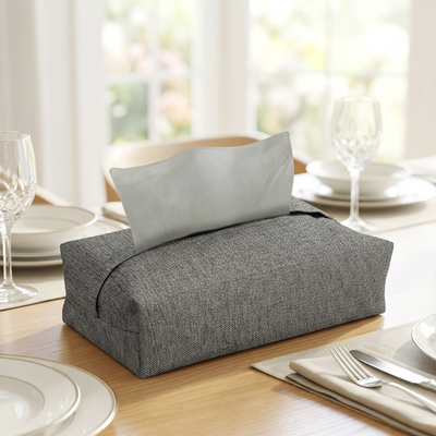 Fine Jute - Ash Tissue Box Trendy Home