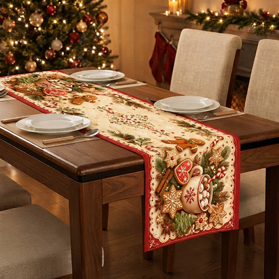 Printed - Gingerbread Table Runner Trendy Home