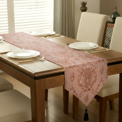 Embossed Leather - Blush Umber Table Runner Trendy Home