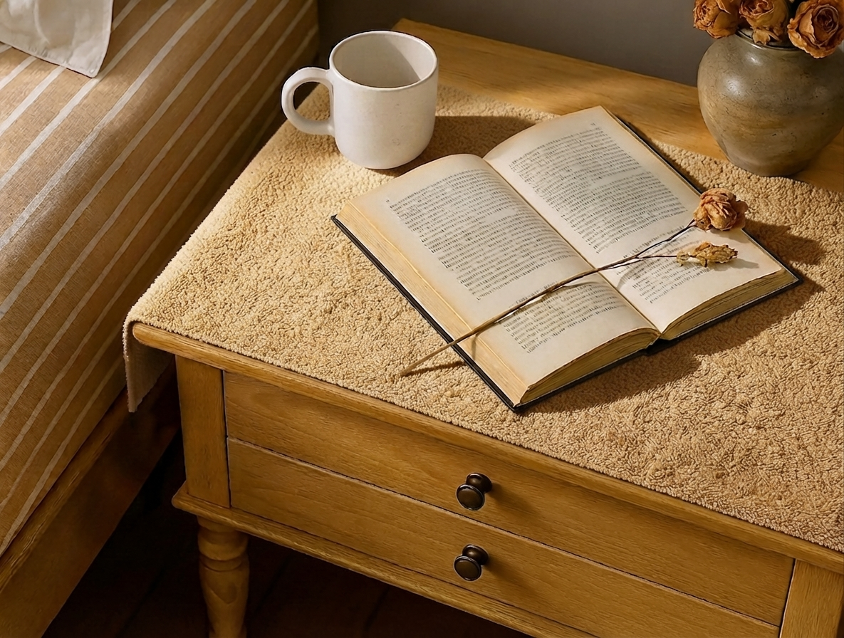 Teddy Fur - Honey Gold Bed Side Table Accent Trendy Home