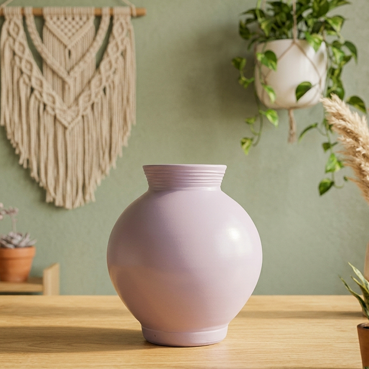 Belly Jar - Lilac Grey Vase Trendy Home