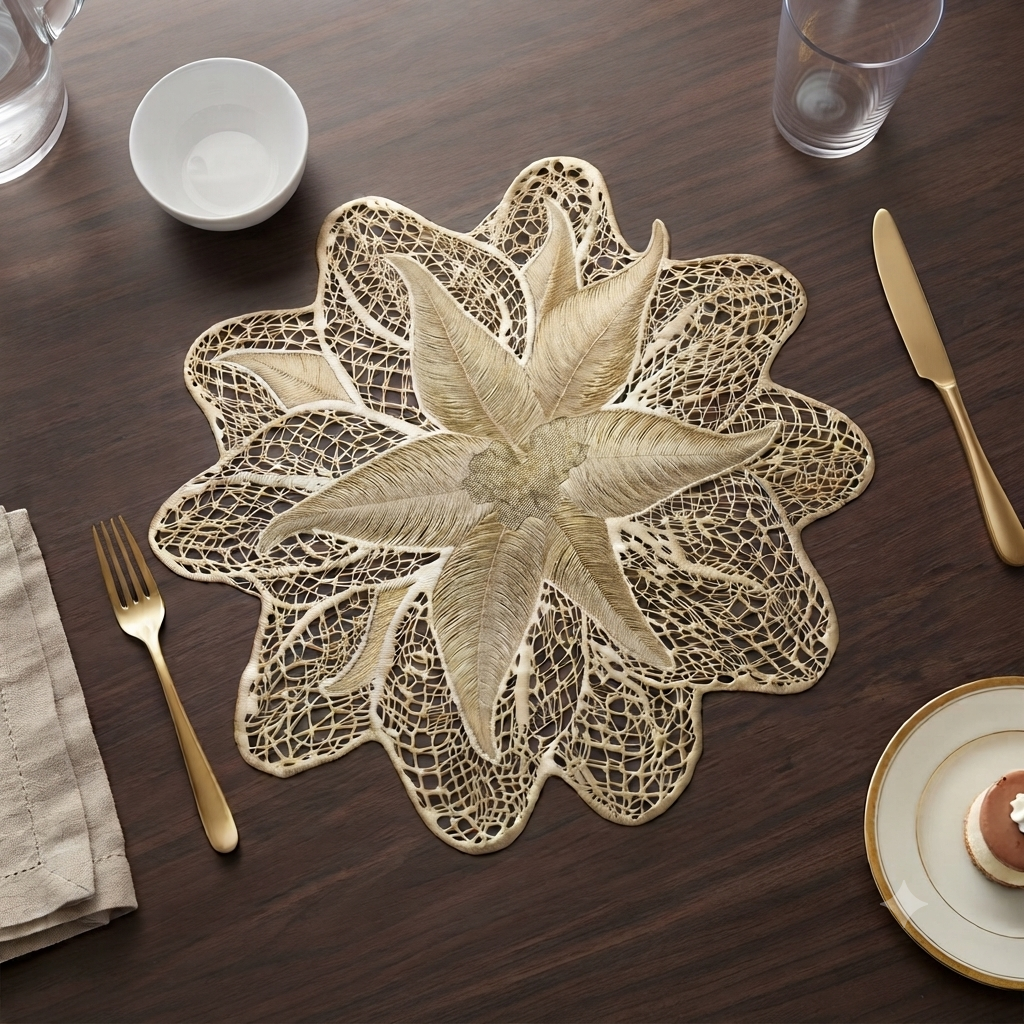 PVC - Plato Decorativo Dorado Gold Nova