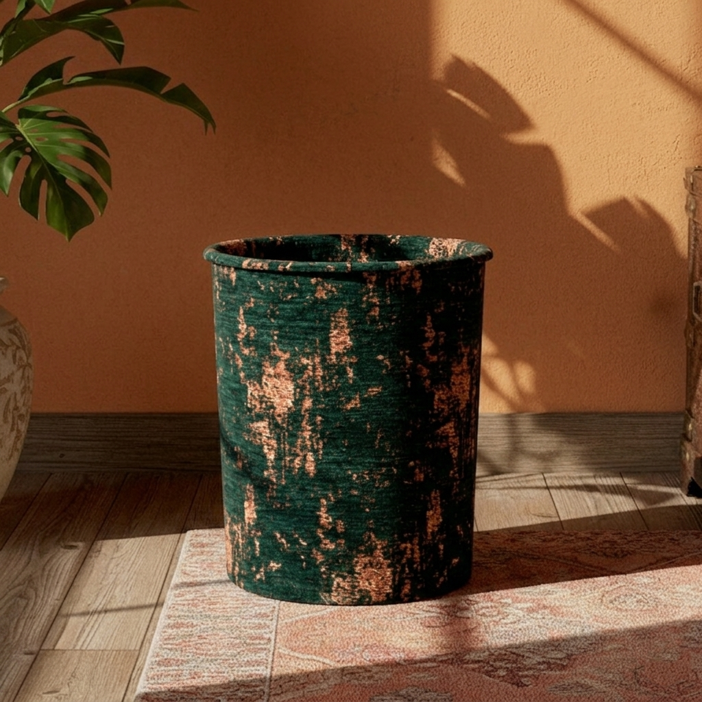 Shanghai Velvet - Emerald Dustbin Trendy Home