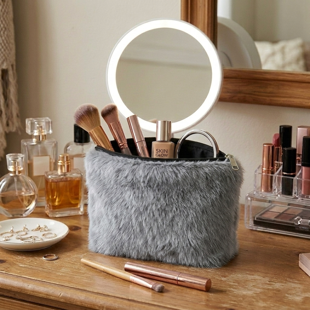 Cat Fur - Peppercorn Cosmetic Pouch Trendy Home