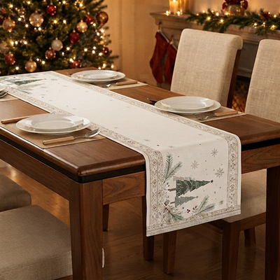 Printed - Winter Frost Table Runner Trendy Home