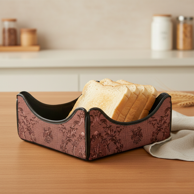 Embossed Leather - Burnt Umber Breadbasket Trendy Home