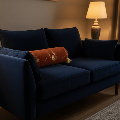 Shanghai Velvet - Rust Round Pillow Cover (pair) Trendy Home