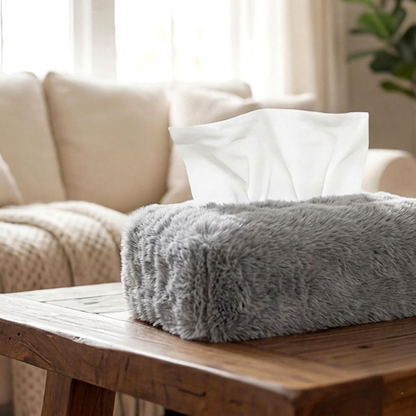 Cat Fur - Peppercorn Tissue Box Trendy Home