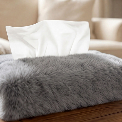 Cat Fur - Peppercorn Tissue Box Trendy Home