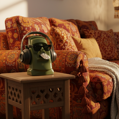 Iconic Moai Olive Tissue Dispenser Trendy Home