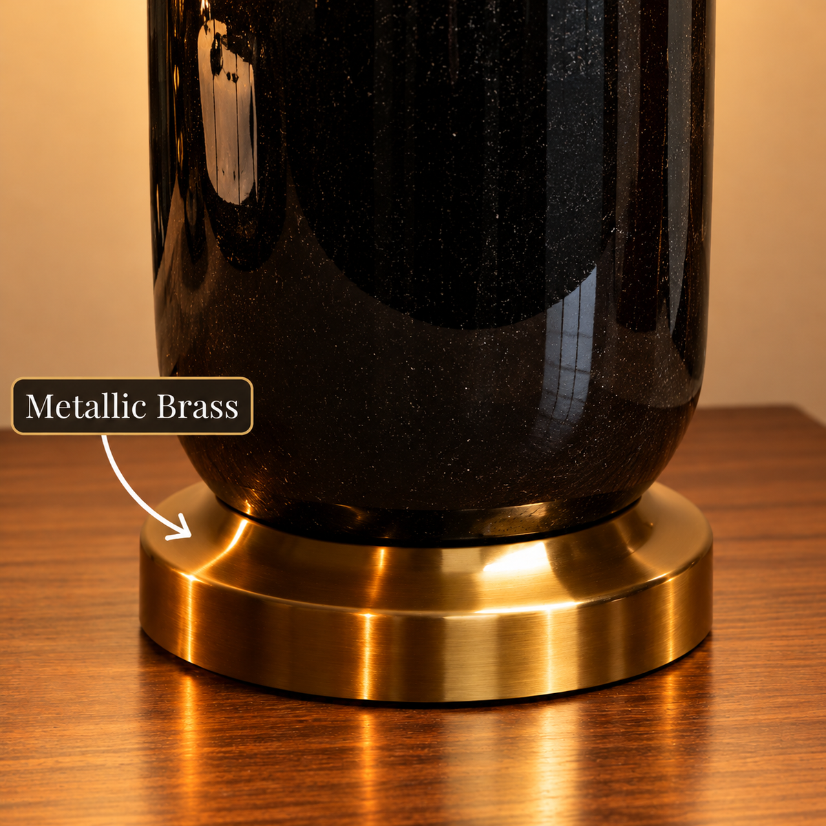 Carbon Barrel Table Lamp