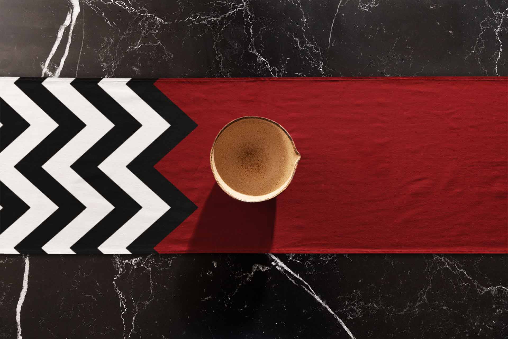 Printed - Lisbon Red Table Runner Trendy Home