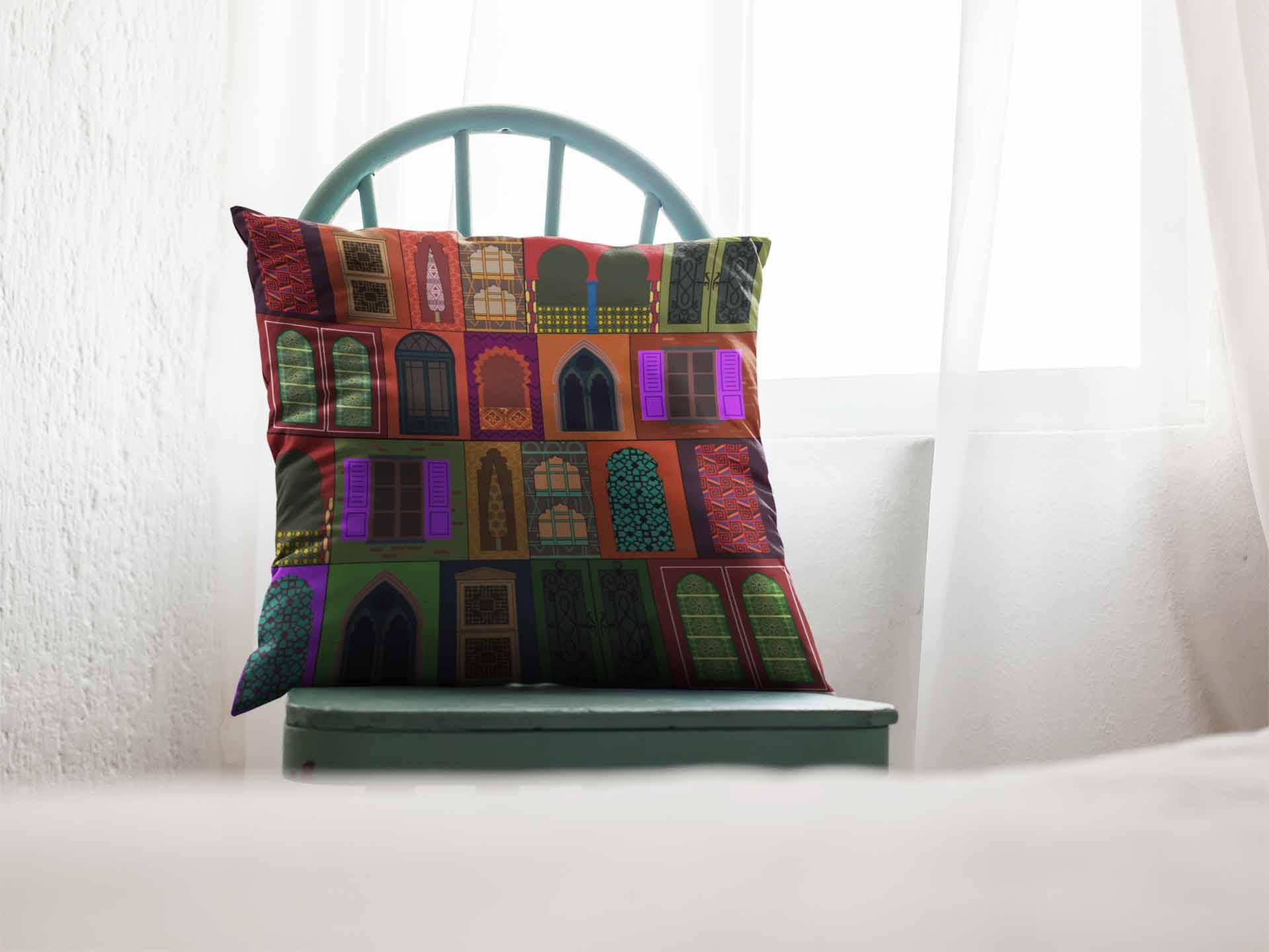 Printed - Mughal Glory Cushion Cover Trendy Home