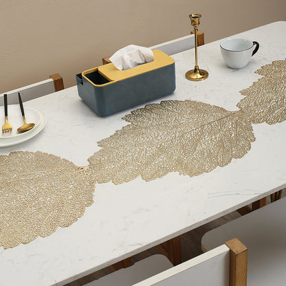 Pvc - Gold Sea Coral Table Runner Trendy Home