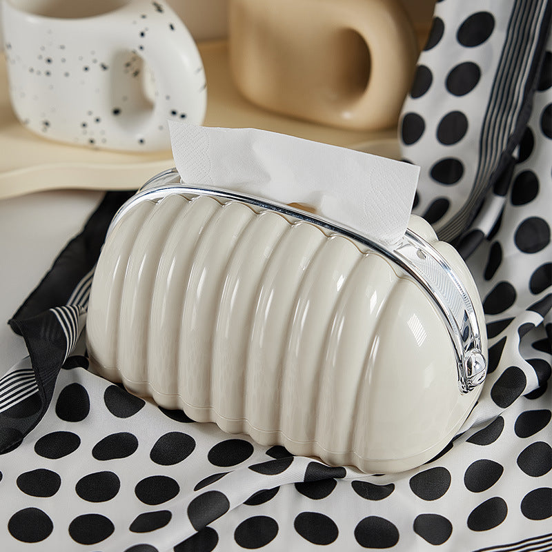 White Croissant Tissue Holder Trendy Home