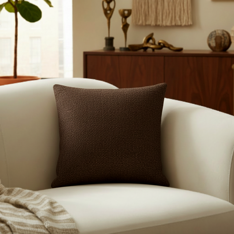 Fine Jute - Espresso Cushion Cover Trendy Home