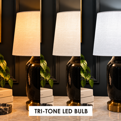 Carbon Barrel Table Lamp