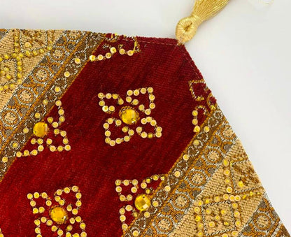 Hand Sequin - Queen Red Table Runner Trendy Home