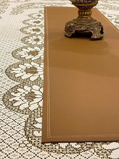 Premium Leather - Brown Table Runner Trendy Home