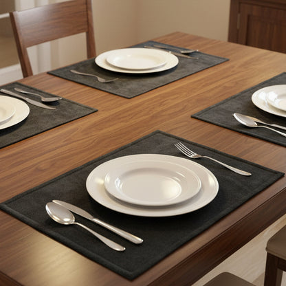 Malai Velvet - Black Table Mat Trendy Home