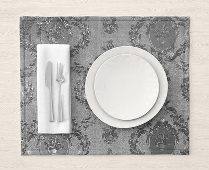Embossed Leather - Silver Table Mat Trendy Home