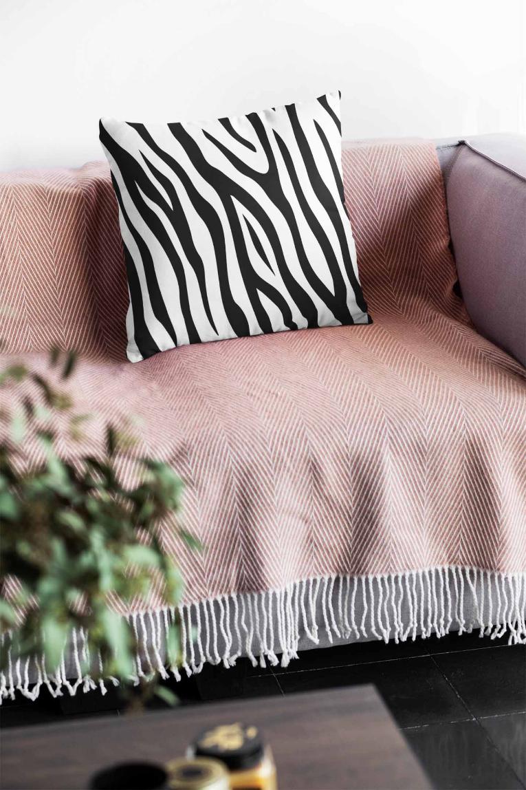 Printed - Zebra Cushion Cover Trendy Home