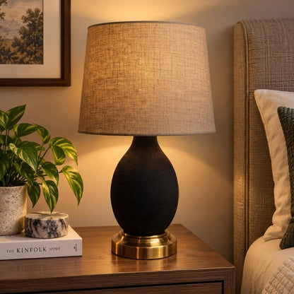 Charcoal Pot Table Lamp (Test Product) Beige None Pair Trendy Home