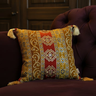 Hand Sequin - Rust Cushion Cover Trendy Home