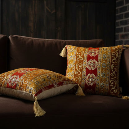 Hand Sequin - Rust Cushion Cover Trendy Home